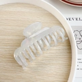 Eleganter großer Acetat-Haarclip in schillerndem Perlweiß für dickes Haarstyling - Meerjungfrau Weiß (8.7CM)