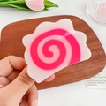 Pink and white swirl acetate hair claw clip with sweet wavy ice cream aesthetics - 7.7cm x 5.2cm / Marshmallow Style (Spiral Pink White)