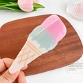Pink and mint ice cream shaped hair claw clip with golden waffle cone texture details - 11.5cm x 4.5cm / Ice Cream Style (Pink Green Cream)
