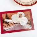 Eleganter weißer Perlmutt-Haarclip aus Acetat mit Schleife und glänzendem Finish - Meerjungfrau Weiß