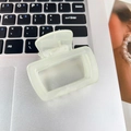 Mint green square matte hair claw clip in a minimalist style for stylish hair styling - Square Light Green