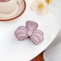 Matte purple floral hair claw clip in a minimalist French style for women - Purple 8.5CM