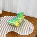 Pince à cheveux dinosaure en acrylique avec dégradé vert et jaune pour femmes - Tyrannosaure Vert