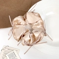 Chouchou élégant en satin champagne avec un délicat nœud en ruban pour filles - Champagne