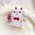 Claw clip featuring a white devil cartoon character with red horns and trident - Little Devil