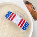 Pince à cheveux rectangulaire style gothique avec motif drapeau américain et étoiles - Jour de l'Indépendance #4 - Rectangle
