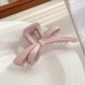 Elegante molletta a fiocco rosa chiaro con scritte dorate per acconciature folte - Rosa Chiaro