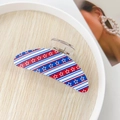 Grande pince à cheveux drapeau américain aux couleurs rouge, blanc et bleu avec étoiles - Jour de l'Indépendance #6 - Croissant