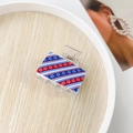 Pince à cheveux rectangulaire en plastique avec motif drapeau américain style gothique - Jour de l'Indépendance #6 - Carré