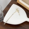Spilla per capelli dorata a fiore con pendente in cristallo cangiante stile cinese - Goccia d'Acqua Oro