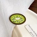 Süße Haarspange aus Acetat mit Kiwi-Motiv, grüner Farbe und schwarzen Kern-Details - Kiwi