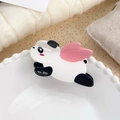 Pinza per capelli a panda con ali rosa in acetato lucido per donna e ragazza - Panda Volante