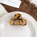 Pince à cheveux élégante en motif écaille de tortue pour cheveux épais sur plateau - Jaune Écaille Petit
