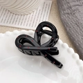 Pinza per capelli nera con pois rossi, stile a nastro annodato per acconciature - Stile Fiocco Piccolo