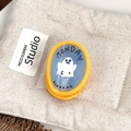 Cute yellow and blue ghost hair clip with Monday typography in high gloss finish - Ghost Style