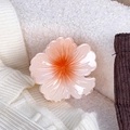 Pink gradient floral hair claw clip made of translucent resin for summer beach styles - Orange
