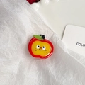 Süße Haarspange in roter Apfelform für Kinder mit lachendem Cartoon-Gesicht Design - Lachender Apfel