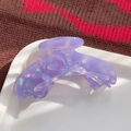 Elegant purple iridescent tulip flower acetate hair claw clip for women's hairstyle - Metallic Purple