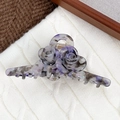 Elegant purple marble rose hair claw clip made of acetic acid on a knit background - Metallic Purple