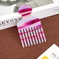 Fine-tooth acetate hair comb with purple marble pattern and anti-static texture - Metallic Purple