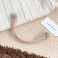 Colorful braided high ponytail elastic hair tie with stylish knots and soft candy colors - Multicolor-Pink