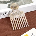 Chic beige and purple marble acetate comb for anti-static hair styling and volume - Dazzling Gray Yellow