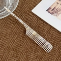 Pettine a coda in acetato con motivo marmorizzato grigio per styling e acconciature - Grigio Giallo Splendente