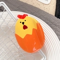 Simpatica molletta per capelli a forma di gallo giallo in acetato lucido da donna - Pulcino che nasce