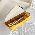 Graziosa pinza per capelli a forma di sandwich in acetato dal design multistrato - Sandwich/Taco