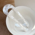 Forcina a U in acetato bianco perla con trama marmorizzata per acconciature chignon - Bianco Sirena