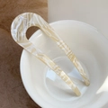 Forcina a U in acetato effetto marmo crema per acconciature vintage eleganti - Beige