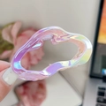 Iridescent aurora wave hair claw clip with pearlescent gradient for half-up hairstyles - Gradient Purple-Cloud Small