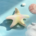 Iridescent starfish hair claw clip with pearlescent finish for women beach style - Gradient Yellow Pink Starfish