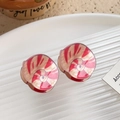 Niedliche rot-weiß gestreifte Haarspange aus Acryl im Muscheldesign für Frauen - Rote Schnecke