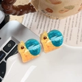 Cute snail hair clips in vibrant yellow and blue, stylish acrylic hair accessories - Little Snail