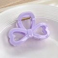 Elegante molletta per capelli a fiocco viola chiaro con finitura a specchio lucida - Fiocco Cuore-Viola