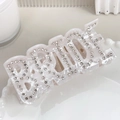 Pince à cheveux BRIDE blanc perle élégante avec strass brillants pour coiffure de mariée - Bride-Strass