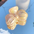 Champagner-Farbverlauf Schmetterling Haarklammer mit Perlglanz-Finish im Freien - Gelb Rosa Schleife