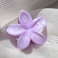 Elegante molletta per capelli a fiore con trama marmorizzata viola in acetato - Viola
