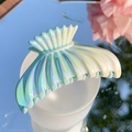 Pinza para el pelo cola de pez cian irisada con textura de nácar para niñas - Cola-de-pez-3 (Degradado Azul Verde Crema Irisado)
