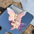 Iridescent butterfly hair claw clip with colorful pink and purple gradient finish - Gradient Yellow Purple-Butterfly