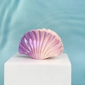 Pink and purple gradient seashell hair claw clip with iridescent mother of pearl finish - Gradient Purple - Small Shell