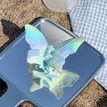 Iridescent butterfly hair claw clip in gradient mint green with a pearlescent finish - Gradient Blue-Butterfly