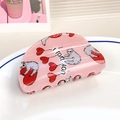 Pinza per capelli rosa a semicerchio con bradipo carino e palloncino a cuore - Semicerchio