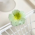 Translucent light green plumeria flower hair claw clip with yellow gradient detail - Green