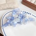 Elegante molletta per capelli a fiore in acetato marmorizzato blu per acconciature - Blu Metallico