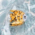Yellow tropical fish hair claw clip made of premium acetate with ocean theme details - Yellow Tropical Fish