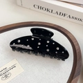Elegante pinza per capelli nera con strass scintillanti per uno styling raffinato - Nero