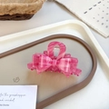 Pinza para el pelo de acetato con textura de mármol rosa para peinados elegantes de estilo francés - Rosa Estrellado