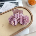 Pince à cheveux trèfle à quatre feuilles violette élégante avec strass colorés brillants - Violet étoilé